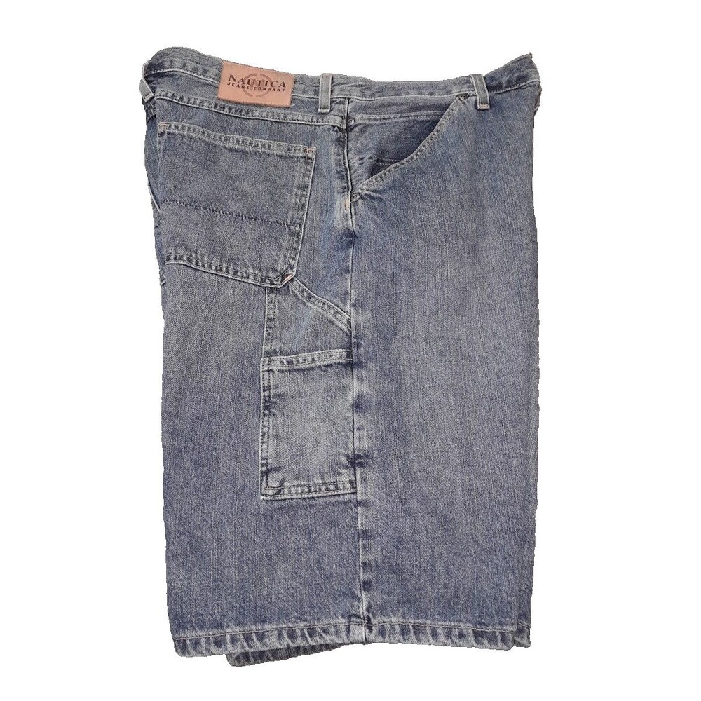Nautica Jeans Y2K VTG Loose Fit Carpenter Denim Shorts Men’s 36x11 Grunge Skate